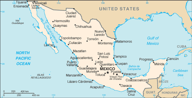 Map of Mexico Real estate